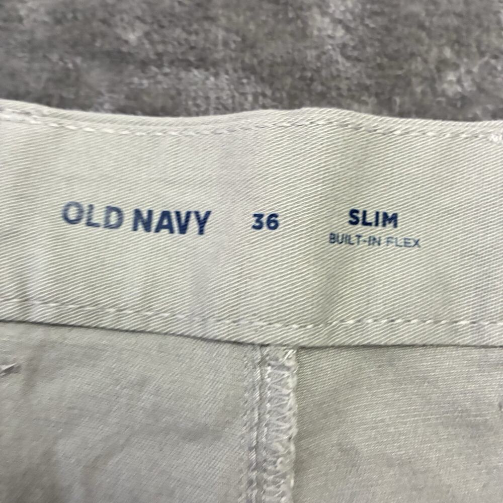 Old Navy Chino Shorts Mens‎ Sz.36 Gray Slim Fit Golf Preppy Outdoor NWTs - Picture 3 of 9